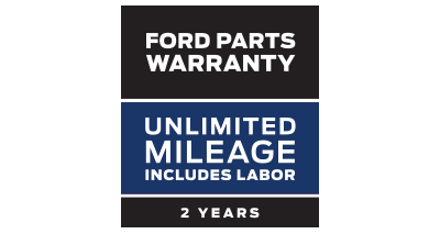 Ford Parts Warranty: Two years. Unlimited mileage. Includes labor.*